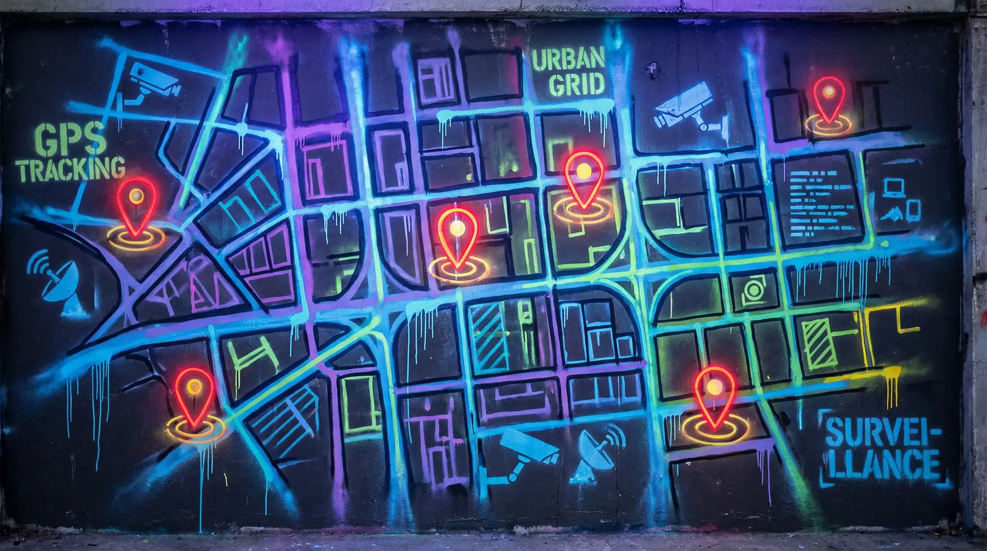 小米和爷爷1一15 狗仔追踪地图 - 城市涂鸦风格